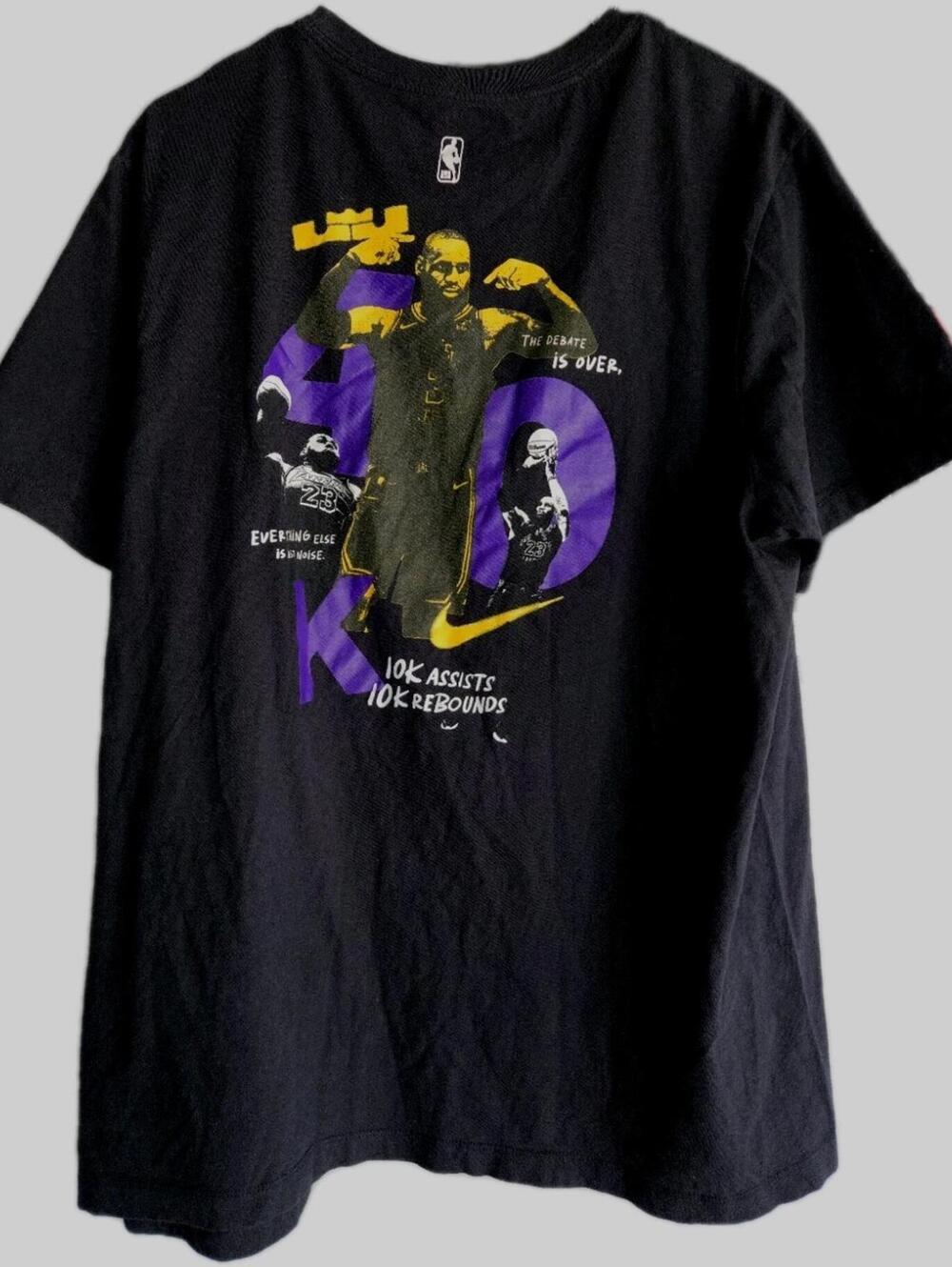 Nike Lebron James 40k Point Record Strive For Greatness Dri Fit T Shirt XL $40